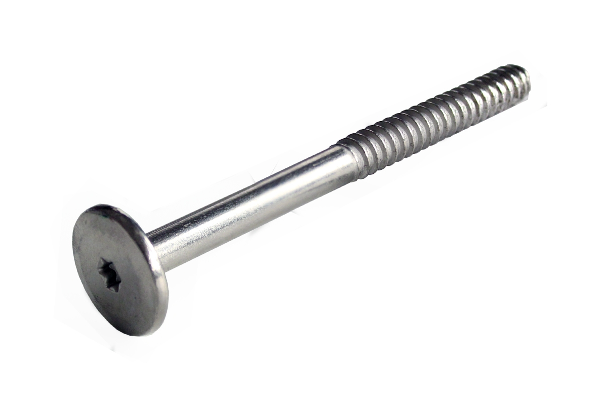 5.09 Zierschraube 28mm vernickelt mit Holzgewinde